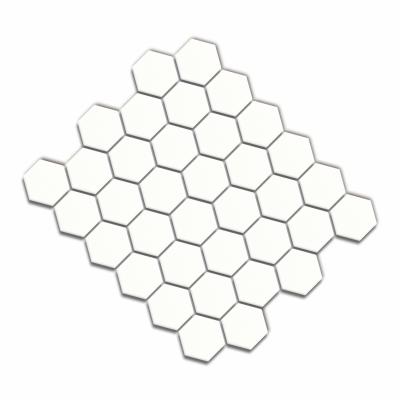 China Glossy HexagonTiles White Ceramic Black Mosaic Parquet Rabbit Wall Tiles Mosaic2