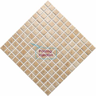 China Parquet Light Mattblue Gloss Mosaic Ceramic Floor Tiles Bathroom Tiles Swimming Pool Mosaic 8/9 Inch x 8/9 Inch Bathroom Room Wall Tiles for sale