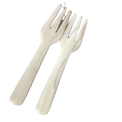 China Sustainable Hotel Luxury High End Dinner Restaurant Spoon Shell Natural Pearly Caviar Fruit Fork for sale