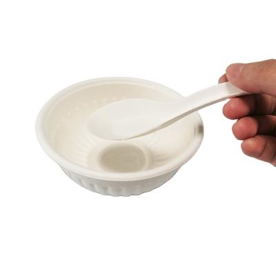 China Home Disposable Biodegradable Bagasse Tableware Restaurant Hotel Chinese Soup Spoon Sugar Cane for sale