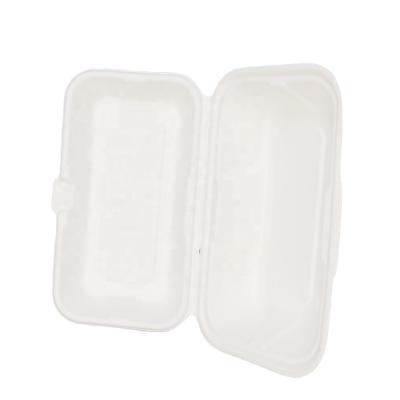 China Disposable eco-friendly packaging sugar cane bagasse food container desechables biodegradables lunch box rectangular packing box for sale