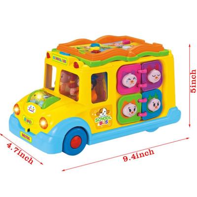 China Early Educational Educaiton Toys School Bus Children Girl Boy Girl Car Intellectual Toy for sale