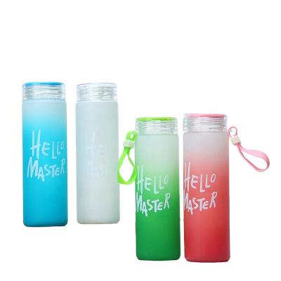 China Everich Viable Kids Cheap Unbreakable Clear Rope Glass Water Bottle For Kids With Custom Logo for sale