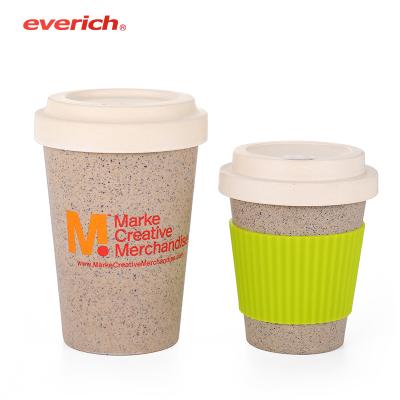 China 2022 Sustainable Lightweight Bamboo Fiber Wholesale Eco - Friendly Water Cups With Lid And Sleeve for sale