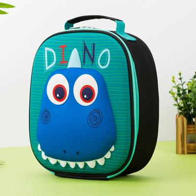 China Customized High Quality Hot Selling Waterproof Dinosaur Lunch Bag Customized Insulated Bag For Kids for sale