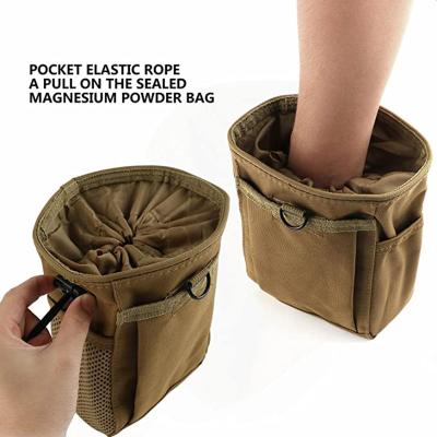 China Outdoor Climbing Bag Drawstring High End Chalk Bag With One Carabiner Different Pockets For Climbing Bouldering for sale