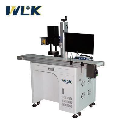 China Air-cooled 20W-100W Raycus Max IPG JPT Laser Source Camera CCD Visual Positioning Automatic Focus Vision System Fiber Laser Marking Machine for sale