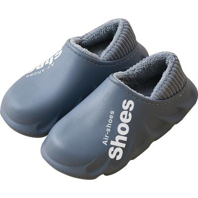 China 2021 CUSHIONING EVA Sandals Nonslip Yeezy Fluffy Slippers Winter Color Home Women Sheer Slippers Men Slippers for sale