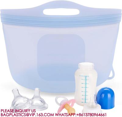 Китай Microwave Steam Bags Bottles Reusable Silicone Microwave Steam Bags For Baby Bottles продается