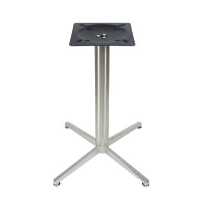 China Easy Installation Silver Wholesale Marble Stainless Steel Dining Table Inox Metal Base Legs For Table In Stock for sale