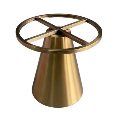 China Easy Installation Table Base Legs Furniture Table Legs Cafe Coffee Table Stainless Steel Legs With Brushed Titanium Gold for sale