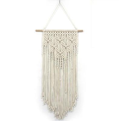 China HANDMADE WOVEN MACRAME WALL NATURAL COTTON TAPESTRY ART HOME DECOR INSULATED for sale