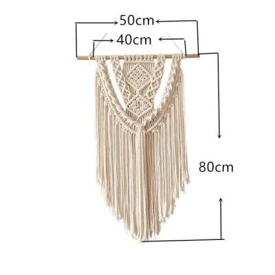 China Boho detached chic decor home crochet woven fringe wall hanging for sale