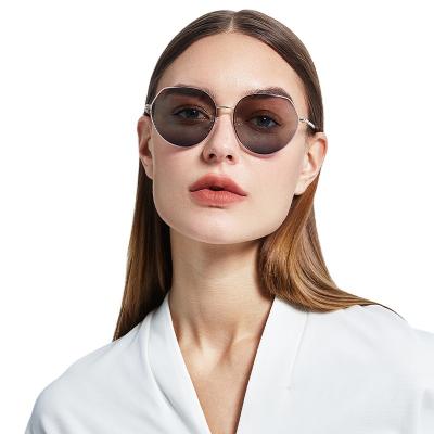 China Fashion Sunglasses Round Classic Round Sun Glasses Shades Large Polarized Lens Sun Glasses With Uv400 For Women for sale