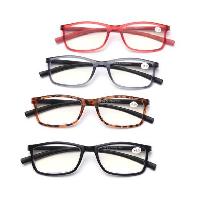 China Wholesale high quality unisex color spring hinge women and men unisex blue frosted light reading glasses for sale