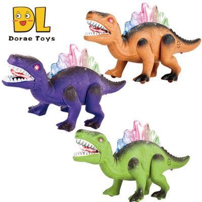 China Mouth Moves Howls Light Up Amazon Hot Selling Realistic Simulation Battery Operated Kids Walking Dinosaur Sound Toys for sale