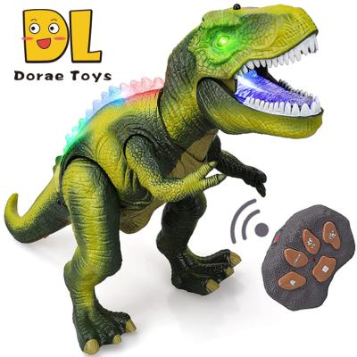 China Hot Selling Remote Control LED Amazon Roar Light Up Dinosaur Remote Control Walking And Roaring Realistic T-Rex Dinosaur Toys With Glowing Eyes for sale