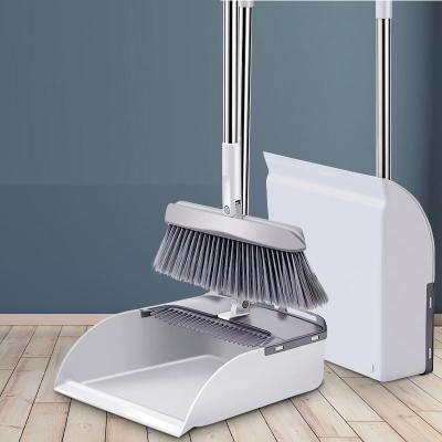 China Durable household environmental protection brush head can be 180 degrees high quality floor broom and dustpan for sale