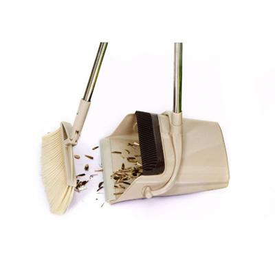 China Factory direct sale high quality durable brush head can rotate 180 degrees broom and dustpan set for sale