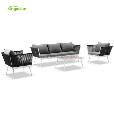 China Commercial Grade Contemporary Aluminum Sofas Garden Frame Boutique Outdoor Leisure Garden Sofa Set For Hotel for sale