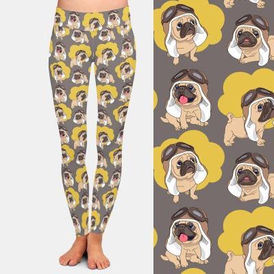 China 2020 Wholesale Customized Other Size Cartoon Soft Dog Yoga Leggings Printed Women Leggings for sale