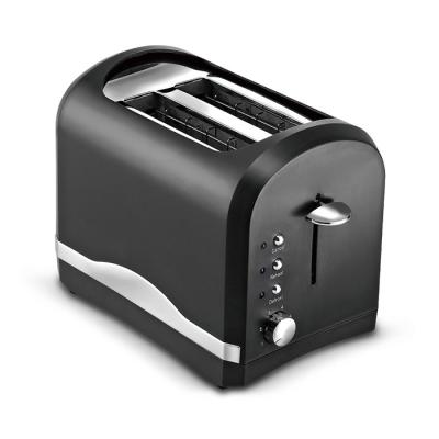 China Easy Operate Factory Directly Supply 2 Slice Plastic Black Electric Toaster For Bread for sale