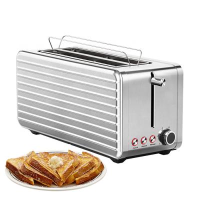 China Easy Operate Retro Long Split Kitchen Appliances Electric Oven Grill Hamburger Bun Toaster for sale