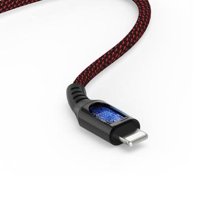 China New mobile phone selection light indicate charging cable type C fast data cable for sale