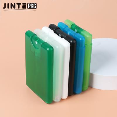 China Recyclable 20ml Credit Card Plastic PP Flat Pocket Cosmetic Packaging Bottle Perfume Sprayer Bottle for sale