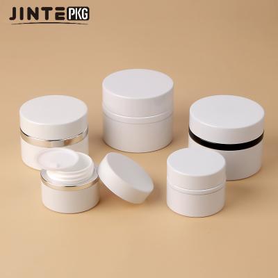 China 30ml 50ml recyclable aluminum jar for nail gel packaging container wall aluminum jars doubles with inner pp jar for sale