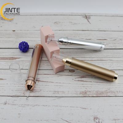 China Recycable Plastic Cosmetic Packaging 15ml Syringe Bottle Color Metal Color Bottle New For Eye Serum Lotion Bottle Cream Jar for sale