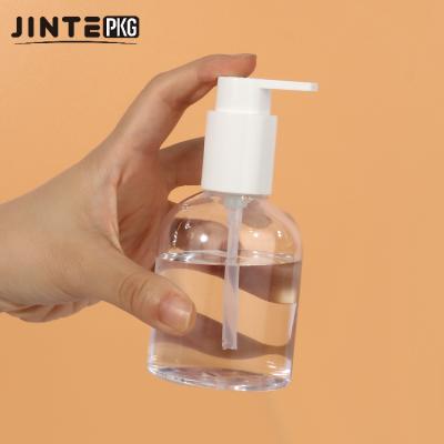 China Clear 150ml PET Recyclable Empty Bottle For Hand Wash Gel Sanitizer Lotion With Long Head Pump for sale