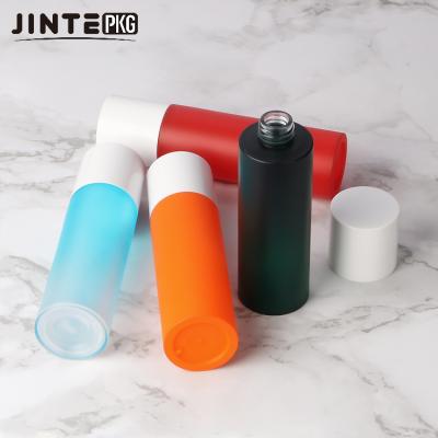 China Recyclable Empty Colorful Cosmetic PET Face Plastic Toner Bottle With 100ml Cap for sale