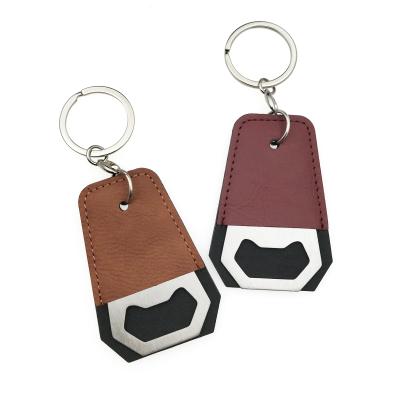 China Keep Keys Factory Direct Selling PU Metal Key Chain High Quality Custom Portable Leather Decorative Key Chain for sale