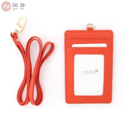 China Business Card Badge ID Card Holder Collar /Durable Business ID Card Collar Holder With Neck Strap for sale