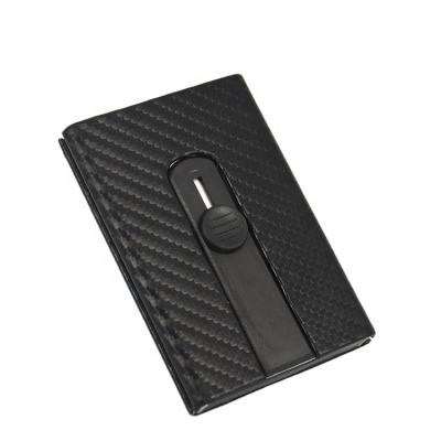 China Hot Selling Mini Business Card Aluminum RFID Blocking Business Card Case Leather Name Card Holder for sale