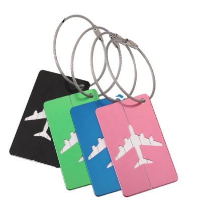 China Creative Square Plane Metal Promotion Custom Customized Luggage Tag for sale