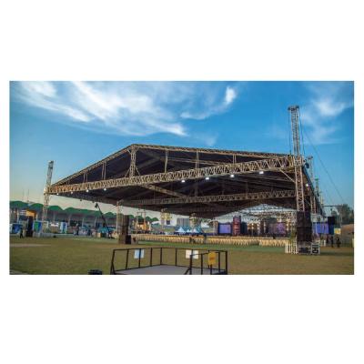 China Heavy duty 6082-T6 aluminum rectangle concert stage roof truss system design for big concert for sale