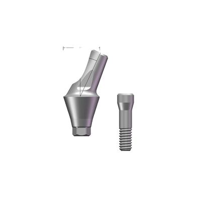 China 25 Degree Angled Dental Abutment Angels CE Marking Dental Implant Cement Bonded Titanium Material 25 Degree Angled Abutment for sale