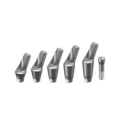 China Cement Retained Abutment CE Marking Angels High Quality Titanium 25 Degree Angled Dental Abutment for sale