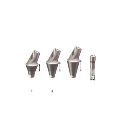 China Cement Retained Abutment Manufacturer Dental Implant Titanium 25 Degree Angled Dental Abutment for sale