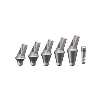 China High Quality Cement Retained Abutment CE Marking Angels Titanium Manufacturer 25 Degree Angled Dental Implant Abutment for sale