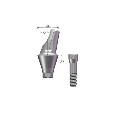 China Dental Implant Titanium Titanium 15 Degree Angled Abutment for sale