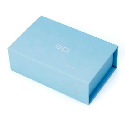 China Recycled Materials Custom Retail Gift Blue Box Magnetic Packaging With EVA Shape Insert for sale