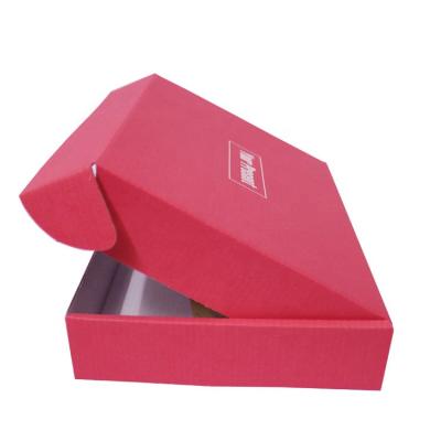 China Wholesale Cheap Recycled Materials Custom Apparel Packaging Mailing Box Logo Printed Paper Corrugated Shipping Pink Box For Garment for sale