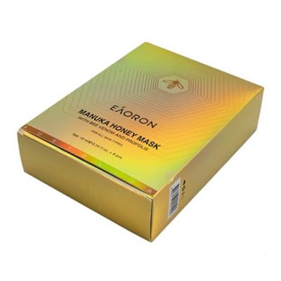 China Glossy Recycled Materials Custom Design CMYK Printing Beautiful Makeup Gold Paper Cosmetic Product Boxes Packaging for sale