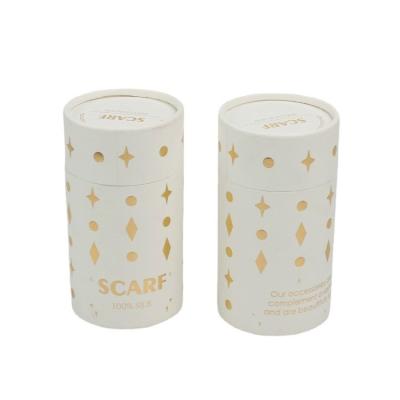 China Recycled Materials Cardboard Custom Printed Tube Round Candle Box Cylinder Paper Tube Scarf Box Packaging Printed for sale