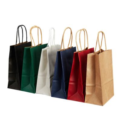 China Recycled Materials Food Kraft Paper Tea Custom Paper Bag For Cloth Shopping Packing for sale