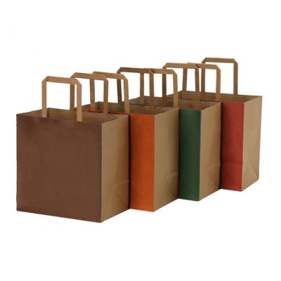 China Wholesale Materials Recycled Luxury Custom Shoes Customized Logo Design Kraft Paper Brown Shopping Bag For Food for sale