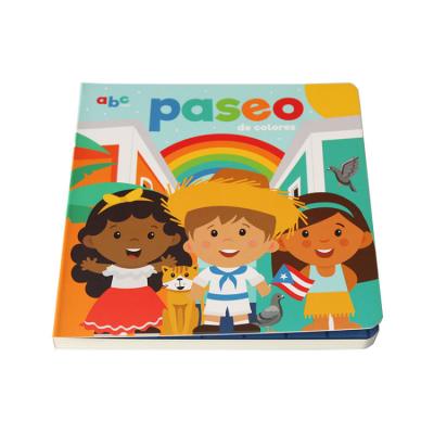 China Kids Education Baby Cardboard Paper Baby Board Book Printing With Round Corner Kids Cardboard Book Printing for sale